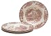 Churchill China Brook Pink 9-Inch Rimmed Soup Bowls, Set of 4