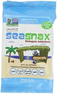 SeaSnax Roasted Seaweed Grab and Go Packs, .18-Ounce (Pack of 12)