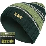 Sublime - Cable Knit Striped Logo Beanie Hat