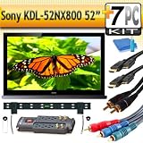 Sony KDL-52NX800 1080P 52 Inch LCD HDTV With "The Extreme Sony HD Accessory Kit" Includes Super Slim Flat Mount + (2) 6FT Hdmi 1.3B Cables, 6FT Audio Interconnect Cable Screen Cleaner + Surge Protector