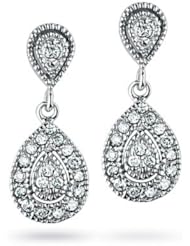0.27 Cts Diamond Earrings in 14K White Gold