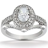 0.77 CT DIAMOND SEMI MOUNT ENGAGEMENT RING SETTING 14K