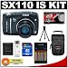 Canon PowerShot SX110 IS 9.0MP Digital Camera (Black) + 4GB SD Card + Precision Design Accessory Kit