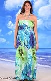 Beach Belle Watercolor Maxi Dress Cover Up - Women's Swimwear Plus Size Swimsuit