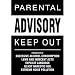 Parental Advisory : Keep Out Fabric Tapestry Wall Hanging Image