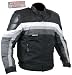 Men's Armored Black and Grey Cordura With Leather Trim Jackets