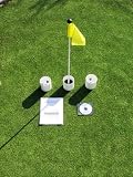 Practice Putting Green - Natural or Synthetic - Accessory Kit - 3 Cups & Yellow Marker Flag, DVD