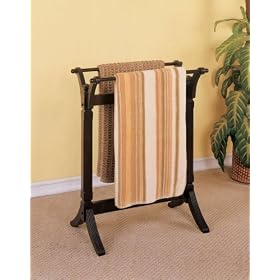 <b>Contemporary Merlot Blanket Rack</b>