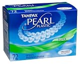 Tampax Pearl Super Absorbency Tampons with Plastic Applicator, Unscented, 72-Count Boxes (Pack of 2)