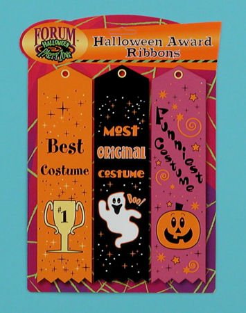 Novelty Halloween Award Ribbons (Set of 3)
