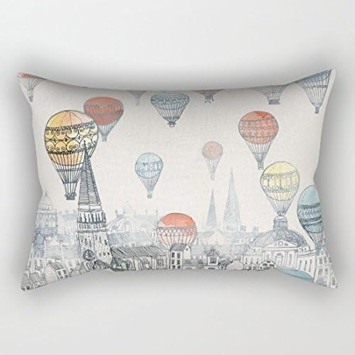 Voyages over Edinburgh Cushion Throw Pillow Cover 30x 20 Inch