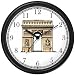 Arc de Triomphe - Landmark of Paris Paris & France Theme Wall Clock by WatchBuddy Timepieces (White Frame)