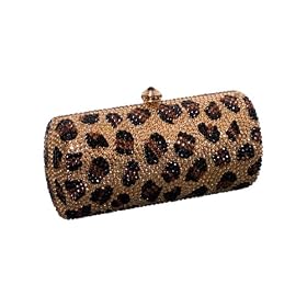 Click here to buy Jeweled Evening Bag with Smoke and Light Topaz with Jet Swarovski Crystals by Katarina Jewelry.