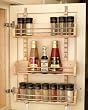 Rev-A-Shelf 4ASR-21 Adjustable Door Mount Spice Rack - Wood/Wire
