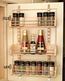 Rev-A-Shelf 4ASR-21 Adjustable Door Mount Spice Rack - Wood/Wire