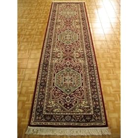 3x12 Burgundy Persian Tabriz Runner Rug by Heritage Unlimited