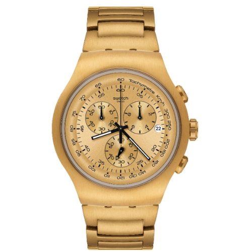 Swatch Men's YOG402G The Chrono Analog Display Swiss Quartz Gold Watch