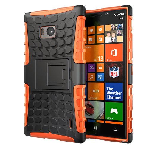 Hyperion Nokia Lumia Icon 929 Windows Phone Explorer Hybrid Case (Compatible with Verizon Nokia Lumia Icon 929) **2 Year No Hassle Warranty** [Hyperion Retail Packaging] (ORANGE)