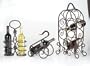 D�cor For Home/Garden By CBK Tabletop Wine Bottle Holder (3Asstd)/IronMatte Black/Copper I (Set Of 3)