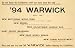1894 Ad Warwick Bicycle Brake Wheel Exhibition Rims - Original Print Ad