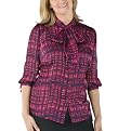 Merona&reg; Plus Bow Tie Blouse - Purple Plaid