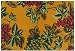 Durable Hand Woven 100% Cotton Silk Screen Gold Grapes Print Placemat 12X18 Inches Set / 6
