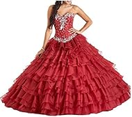 Belted Sweetheart  Sleeveless  Ball Gown Quinceanera Dress 