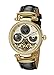 Stuhrling Original Men's 353A.333531 Magistrate Automatic Skeleton Dual Time Gold Tone Watch