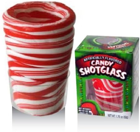 2 oz. Candy Cane Shot Glass