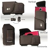 Horizontal/Vertical BROWN Premium Pouch Style 01 Size B Universal For Samsung, LG, Nextel, Motorola,