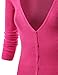 J.TOMSON Womens Deep V-Neck Knit Cardigan