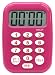 クレセル 時計付きデジタルタイマー Vivid(ビビット) ピンク CT-500P