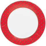 Caspari Dots Paper Dinner Plate Package, Red and Green