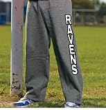 RAVENS FAN OPEN LEG SWEATPANTS SOFT COMFORTABLE AWESOME MUST HAVE FOOTBALL ITEM