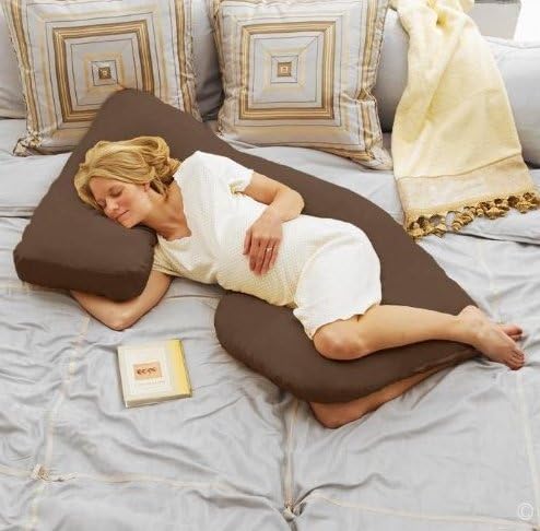 Best Maternity Pillow- This is Cuddler Pillow In Vibrant Espresso Color- Maternity Pillows, Pregnancy Pillows Are Your Ideal Mate During And After Your Pregnancy-Guaranteed!
