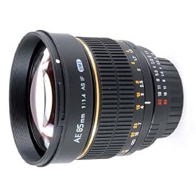 Click here to buy Rokinon 85MAF-N 85mm F1.4 Aspherical Lens for Nikon with Automatic Chip (Black) by Rokinon.