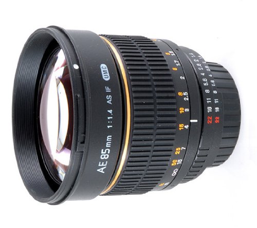 Rokinon 85MAF-N 85mm F1.4 Aspherical Lens for Nikon with Automatic Chip (Black)