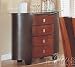 Server Sideboard with Glass Top Antique Oak Finish
