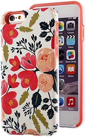 Luxury Floral Pc Silicon Double Layer Fitted Back Cover Case for Apple Iphone 6+ Plus 5.5'' (Color 03)
