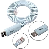 Asunflower&reg; 6 Ft FTDI USB to RJ45 for Cisco Console Cable Windows 8, 7, Vista MAC Linux RS232