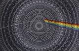 Sunshine Joy 3D Pink Floyd Mini Tapestry The Dark Side of the Moon Black Shadows Wall Art 30x45 Inches