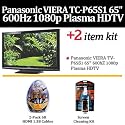 Brand New Panasonic VIERA TC-P65S1 65" 600Hz 1080p Plasma HDTV With Essential Viera Accessory Kit Includes 2 Pack of Hi Speed HDMI Cables + LCD Screen Cleaner + Free Ship