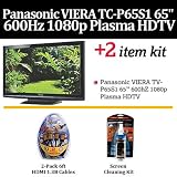 Brand New Panasonic VIERA TC P65S1 65 600Hz 1080p Plasma HDTV With Essential Viera Accessory Kit Includes 2 Pack of Hi Speed HDMI Cables + LCD Screen Cleaner + Free Ship 51CLEp7wiRL. SL160 Brand New Panasonic VIERA TC P65S1 65 600Hz 1080p Plasma HDTV With Essential Viera Accessory Kit Includes 2 Pack of Hi Speed HDMI Cables + LCD Screen Cleaner + Free Ship