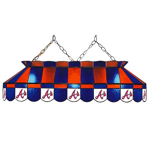 Imperial Atlanta Braves Licensed 40-Inch Rectangular Stained Glass Billiard Table Light