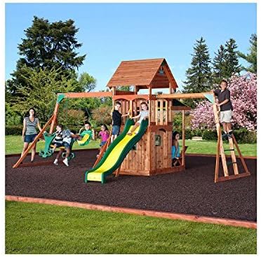 Saratoga Cedar Swing/Play Set by Leisure Time Products