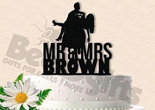 Superman and His Bride Wedding Cake Topper