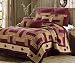 Duke Imports 3-Piece Homestead Microfiber Red Quilt Set, Queen