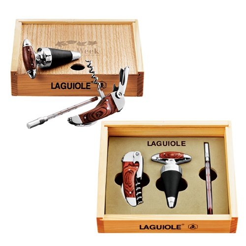Laguiole 1400 68WD Laguiole Trios 3 piece Wine Set Wood