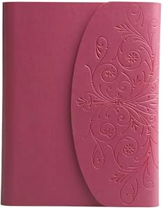 Metallic Diary Journal, Lined, Magnetic Flap Closure, Pink