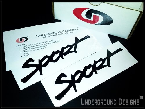 SPORT TJ LJ Jeep Fender Decals 1997-2006 Sticker Kit FLAT BLACK by Underground Designs